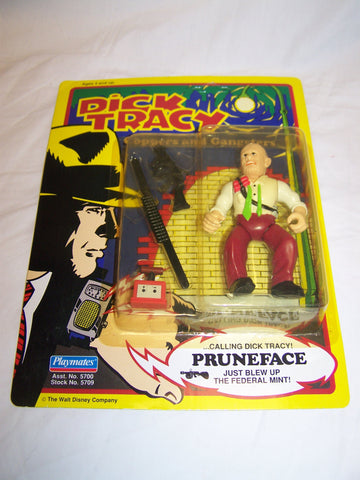 Vintage Playmates 1990 Dick Tracy Action figure MOC " Pruneface "