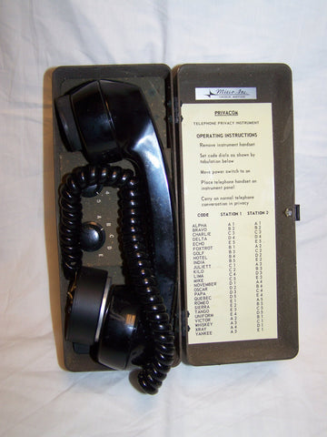 Vintage Cold War Military  era Mieco INC Privacom Phone Scrambler RARE