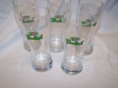 Vintage Grolsch Clear Beer Glass lot of 5  - Craft Bier - Netherlands set of 5